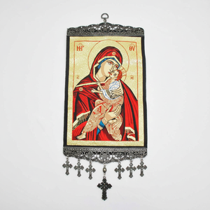 Decoración de Pared de 20 cm con Tela Turca Tejida con Icono Cristiano Ortodoxo y Católico de Turquía - Product Image 2