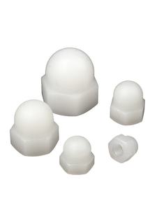 Nylon Eikelkap Dop Koepelmoeren Groothandel Wit/Zwart Plastic Zeshoek Zeskant Zeskant Kop Bout Moer Beschermkap Half Ronde Moer - Product Image 3