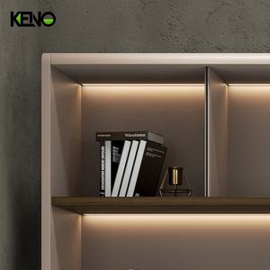 Libreria in legno Bookshelve porta Frameless libreria con armadio Base ad alta densità di archiviazione di File libreria per la vendita con LED - Product Image 3