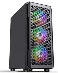 338 nouveau Design USB3.0 <span class=keywords><strong>ATX</strong></span> Gaming PC Case Aluminium Mid Tower Computer Case avec ports audio et VGA avant en verre trempé - Product Image 2