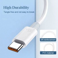 Kabel pengisi daya USB 6A untuk Android, produk baru 1M Tipe C pengisian cepat