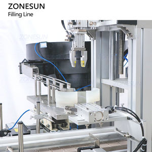 ZONESUN ZS-FAL180D7 स्वत: डेस्कटॉप आवश्यक तेल स्किनकेयर तरल ड्रॉपर बोतल भरने कैपिंग और लेबलिंग मशीन - Product Image 5