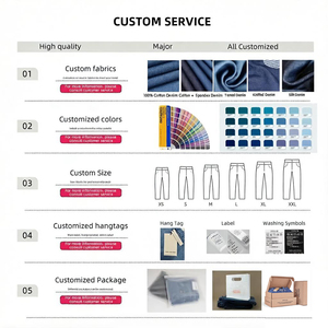 <span class=keywords><strong>Jeans</strong></span> Cargo a Zampa Casual da <span class=keywords><strong>Donna</strong></span> a Vita Media in Denim <span class=keywords><strong>Grigio</strong></span> Fumo Effetto Distressed con Lavaggio Laser Lavabile - Stile Streetwear Chic - Product Image 6