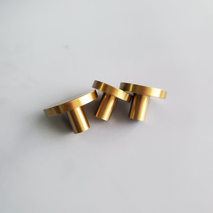 Brass Cabinet <b>Knobs</b> Round Minimalist Design For Wardrobe Cabinet <b>Door</b> Hardware Durable <b>Copper</b> Finish 6611 - Product Image 5