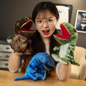 Anpassbare Frühkindliche Bildungsspielzeug Triceratops Dinosaurier Plüsch-Handpuppe Kuscheltier Superweiche PP-Baumwollfüllung Netzfutter Geburtstagsgeschenk - Product Image 3