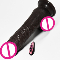 Starker Saugnapf Fernbedienung Dildo Vibrator Heizung Vibration Rotation Stoßfunktion - Flüssiges Silikon Wasserdichtes Erwachsenenspielzeug für Frauen
