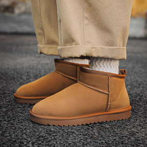 Bottes de neige décontractées pour hommes, hiver 2025, tige en PVC, épaisses, chaudes, durables, antidérapantes, tendance mode, grande taille, chaussures en coton, 40-45 - Product Image 4