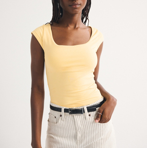 Haut de sport réversible à col rond, séchage rapide, protection UV, antistatique, durable, sans armatures, pour femme, idéal gym et yoga - Product Image 1