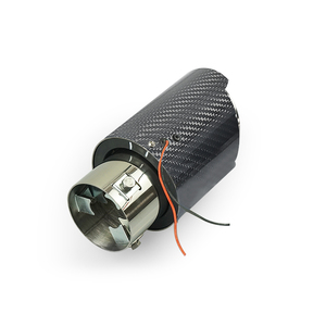 Punta <span class=keywords><strong>de</strong></span> <span class=keywords><strong>escape</strong></span> universal <span class=keywords><strong>de</strong></span> fibra <span class=keywords><strong>de</strong></span> carbono real con <span class=keywords><strong>luz</strong></span> <span class=keywords><strong>LED</strong></span>, roja/azul, <span class=keywords><strong>para</strong></span> modificación <span class=keywords><strong>de</strong></span> automóviles - Product Image 5