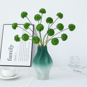 Fleurs artificielles en plastique souple, chrysanthèmes ping-pong violets, 59 pouces, décorations pour la maison et les mariages - Product Image 3