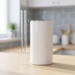 Vacuum Insulated 12Oz Tumbler Stainless Steel Travel Mug Double Wall Outdoor Mug USA Made Minimalist Design Straw <b>Cup</b> - Product Image 3