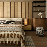 Ensemble de meubles de luxe en bois massif pour hôtel et appartement, design italien moderne, suite chambre principale, salon et salle à manger