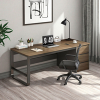 Bureau d'étudiant moderne pour la maison, table d'écriture avec coins arrondis, tiroirs de rangement spacieux, écologique et durable, pour chambre, bureau ou salle d'étude