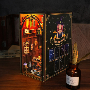 Hongda OEM Design M2311 Mira Magic House Kit Puzzle 3D in Legno per Angolo Libreria in Miniatura Fai-da-Te con Luce LED - Product Image 1