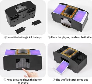Máquina Automática para Barajar Cartas de Funcionamiento Rápido para Hasta 6 Barajas, Barajador de Póquer a Pilas para Viajes y Fiestas - Product Image 4