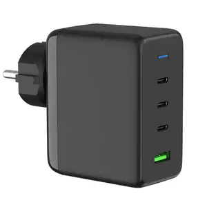 Accesorios para teléfono móvil, Cargador rápido, Usb, múltiples C, 4 puertos, pared de Reino Unido, 3 pines, para Iphone 13 Pro Max, portátil, 150w, logotipo OEM, ZX-4U13T