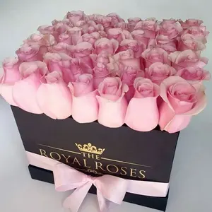 Crown win 8x8x8 kotak kalender kedatangan perhiasan pengiriman untuk pengaturan bunga mawar yang diawetkan boxer kemasan sereal kotak kertas pr