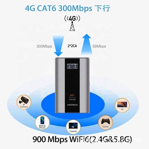 Módem 4G LTE <span class=keywords><strong>Nano</strong></span> <span class=keywords><strong>SIM</strong></span> y eSIM de 100M RJ45, Hotspot Wi-Fi Portátil de Doble Frecuencia 900M con Wifi6, Banco de Energía de 6400mAh con Cat6 300M - Product Image 4
