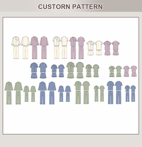 Pigiama Coordinato Famiglia in Modal Lenzing Personalizzato, Maniche Corte Comode, Set Mamma <span class=keywords><strong>e</strong></span> Figlia, Abbigliamento da Notte - Product Image 3