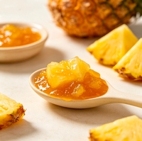 Lotlong Sour Sweet Natural Pulp Pineapple Pure Jam with 35g Brix 1.36kg Drum Pack for Milk Tea & Bakery Commercial Use
