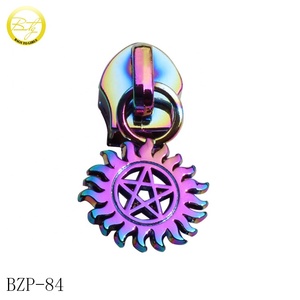 Thời Trang Tùy Chỉnh Logo Kim Loại Dây Kéo Kết Thúc Khóa Vòng Vòng Hình Dạng Kim Loại Dây Kéo <span class=keywords><strong>Puller</strong></span> Cho Phụ Nữ Túi - Product Image 6