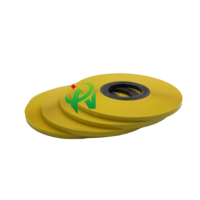 Ruban en film polyester Mylar de couleur jaune avec revêtement de colle thermofusible pour applications basse tension, enveloppement de fils et de câbles et utilisation de ceintures