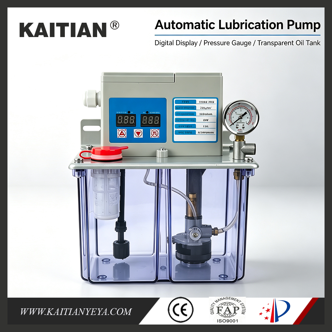 KAITIAN KTTZ-02 DC Motor Compact Electric Gear Lubrication Pump for CNC Machine Tools Industrial Equipment-2.5Mpa Oil Transfer · image 3
