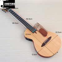 2024 Jingying Music Guitare en bois professionnelle, 39 pouces 6 cordes épicéa placage Top Guitare classique Guitare classique silencieuse avec égaliseur