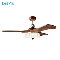Ventilateur de plafond de style moderne avec lumière, LED à 3 couleurs à intensité variable, moteur DC réversible à 6 vitesses, ventilateur d'intérieur à pales droites à 3 vitesses