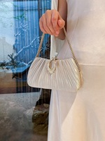 Sac de soirée Haute Couture 2026 pour femme en satin plissé, sac bandoulière Cheongsam pour mondaine