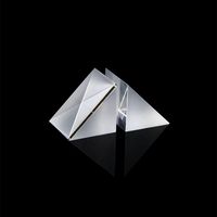 Custom Optical Glass Prism Enhanced Aluminum Coating 90% Clear Aperture Right Angle Reflecting Triangular Prism