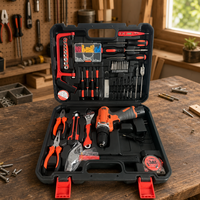 Ensemble d'outils de perçage électrique Vokex de 90 pièces avec batterie rechargeable et étui portable pour la réparation à domicile et le bricolage