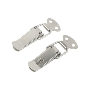 Cerradura para muebles con hebilla de resorte de acero inoxidable, diseño minimalista sin llave para cajas de almacenamiento, cajas de herramientas - Product Image 1