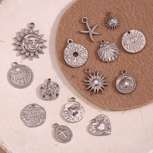 สร้อยคอจี้สแตนเลสแนววินเทจสุดอินเทรนด์จี้รูปดวงจันทร์และเหรียญรูปโกธิคเครื่องประดับโบโฮสำหรับผู้หญิงและผู้ชาย - Product Image 3