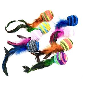 Juguete interactivo de bádminton para gatos con envolturas coloridas, ideal para burlarse y pasear a su gato - Product Image 4