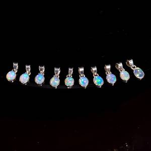 Collar de Plata de Ley 925 con Colgante de Ópalo Etíope Natural de 8x6 mm, Gema de Cristal, Regalo de Moda para Bodas y Fiestas - Product Image 3