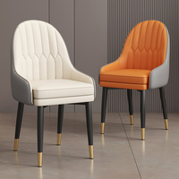 Fauteuil d'appoint de luxe doré, style nordique moderne, en métal et cuir, pour salon et mobilier de loisirs