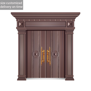 Porta d'ingresso a <span class=keywords><strong>doppia</strong></span> foglia di lusso antifurto, personalizzazione delle dimensioni supportata, consegna puntuale garantita - Product Image 1