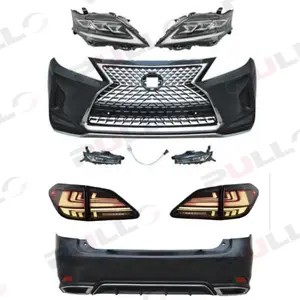 Suitable for Lexus RX350 2009-2015 change to 2021 style auto parts contain front and rear bumper with grille and auto lamps