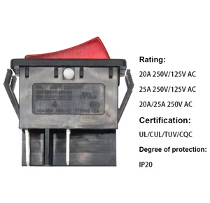 Interruptores de energía Honest Power Light Country personalizados OEM ODM, interruptores de energía eléctrica Honest Power 20A 125VAC 15A 250VAC, T125 T85 T105 - Product Image 3