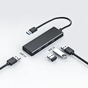 רכזת USB 3.0 נתונים דק במיוחד 4 יציאות רכזות usb Mac Pro כונן הבזק מיני נייד HDD usb C רכזת
