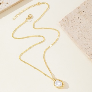 Imitation Pearl Pendant Necklace for Women Elegant Romantic Irregular Semi Baroque Design <b>Big</b> Pearl Beads Collar Wedding Jewelry - Product Image 5