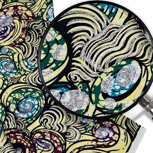 Tissu <span class=keywords><strong>en</strong></span> Coton Véritable Wax Africain Ankara de Qualité Supérieure, <span class=keywords><strong>Pagne</strong></span> Ankara Original avec Paillettes et Pierres - 40k - Product Image 2