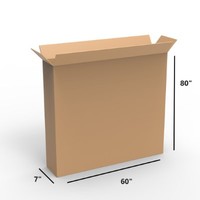 Flacher Rechteck-Papier karton Schmale Seiten verpackung Papier box Versand box für Gemälde oder Foto rahmen Verpackung Wellpappe