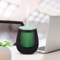 Humidificateur électrique de table écologique alimenté par USB, cadeau créatif, 7 lumières colorées, portable, en plastique vert marbré, 1 an