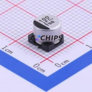 ตัวเก็บประจุอิเล็กโทรไลต์อะลูมิเนียมแบบ SMD รุ่น EEEF0J101AP ขนาด D6.3xL5.4 มม. 100uF 20% 6.3V 105mA-120Hz - Product Image 1