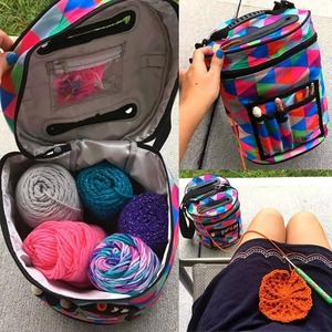 Sac de rangement pour tricot et crochet BSCI avec accessoires, résistant à l'eau, anti-emmêlement, pour fournitures de crochet - Product Image 4