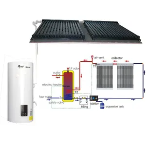JIADELE Popular Heat Pipe Pressurized Split Solar Water Heater 200 Liter Solar Water System Solar Geyser For Home