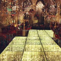 Nouveauté : Carreaux d'affichage LED 3D modernes, éclairage en verre miroir pour scène de danse de mariage, bar, sol, panneau, éclairage pour fête, club