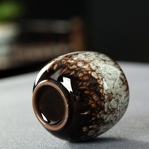 ชุดถ้วยชา Jian Zhan แบบเผาในเตาเผาสำหรับขายส่ง ชุดน้ำชา Gongfu ของที่ระลึกสร้างสรรค์ ชุดถ้วยชาเซรามิก - Product Image 5